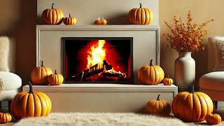 Cozy autumn fireplace with crackling fire sounds | Przytulny jesienny kominek z trzaskającym ogniem