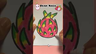Gambar Buah Naga - how to draw dragon fruit