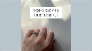 エタニティリングと婚約指輪の重ね付け【EternityRing No1（2.1mm）×MarriageRing Venus】IZURU甲府ジュエリー