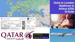 Qatar Q-Suite Doha to London - Flight Review on A350