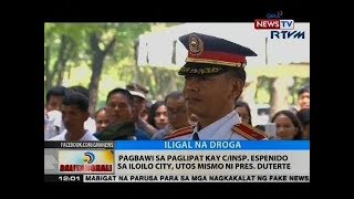 BT: Pagbawi sa paglipat kay C/Insp. Espenido sa Iloilo City, utos mismo ni Pres. Duterte