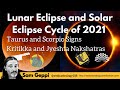 Lunar Eclipse Solar Eclipse 2021 - Taurus and Scorpio - Kritikka Jyeshta Nakshatras