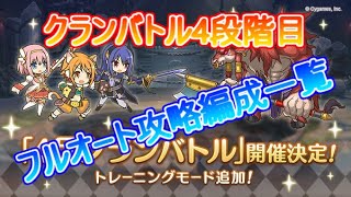 【プリコネR】クランバトル21年4月4段階目フルオート攻略編成一覧