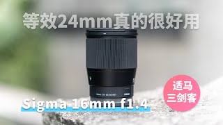 VLOG神器 等效24mm真的很好用 适马三剑客 SIGMA 16mm f1.4