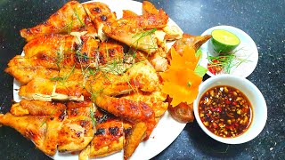 Gà nướng lá chanh than hoa tại nhà không cần lò nướng Ẩm thực youtube