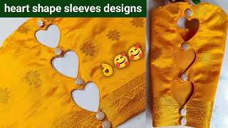 Very beautiful hart shape sleeves designs/ easy cutting and stitching/cutwork sleeve design