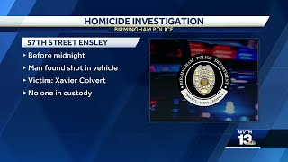 Birmingham man found shot and killed in car late Friday night