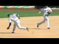 kc@nym cabrera makes an impressive backhanded flip