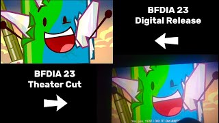 BFDIA 23 Theater Cut vs. Digital Release Comparison (BONUS + DELETED SCENES)