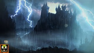 Thunderstorm and Rain Sounds on Dracula's Castle with Amazing Thunder & Lightning Sound Atmosphere