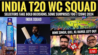 INDIA announce T20 World Cup 2024 Squad, some surprises, Rinku left out | SA & ENG announce squads