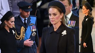 KATE Paid TRIBUTE to QUEEN Elizabeth With a Sentimental Brooch in the Queen's funeral procession