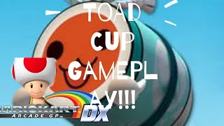 Mario Kart Arcade GP DX: Don Chan Toad Cup Full Rounds 1-4 Gameplay.