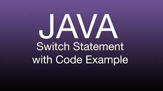 Java made Simple: Switch Statement Tutorial