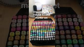 Organising my 168pcs Alcohol marker set from Touch. #asmr #art #colour