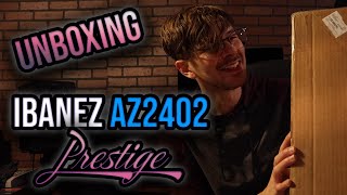 Unboxing My First Prestige! Ibanez AZ2402 Electric Guitar!