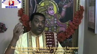 Mahantji Dr. Balliram Chadee explains the purpose of Puja under Peepal Tree