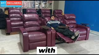 Ultimate Comfortable Home Theater Seating Recliner Sofa in India | PVR Seat Manufacturer in Delhi