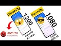 Realme X7 Max vs Redmi Note 12 Antutu Test Using High performance mode Dimensity 1200 vs 1080