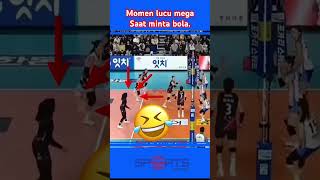 Momen lucu mega saat minta bola. #megawati #megaredsparks #megatron #redsparks #funny #vollykorea