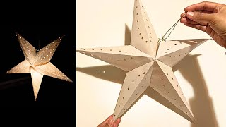 How to Make a Christmas Star Paper Lantern | Step-by-Step Tutorial