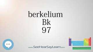 berkelium - Periodic Table of Elements ⛏🔊