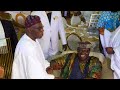 HEARTWARMING MOMENT OBASANJO HOLDS EBENEZER HANDS AS THEY DANCE AND SING TOGETHER