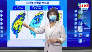 【LIVE】今滯留鋒襲全台雨神同行！　氣象局最新說明｜2022.05.24│中視新聞