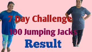100 Jumping Jacks 7 Day Challenge [Cardio + Burn Calories + Lose Weight]#result