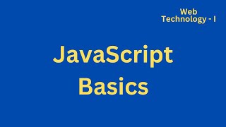 JavaScript Basic || Web Technology