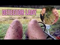 XP DEUS II 22 FMF WS6 MASTER WSA-II Metal Detecting in the meadow with Detector Lady