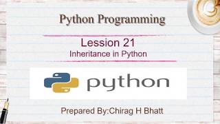 Inheritance in python | Lesson - 21 | Python in Hindi