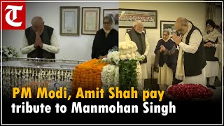 PM Modi, Amit Shah pay tribute to former PM Manmohan Singh at his residence in Delhi