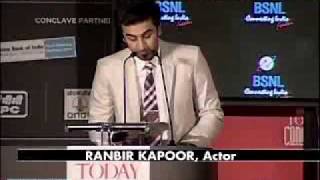 Ranbir Kapoor speech at the India Today Conclave 2010