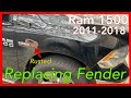 How to replace front fender on Ram 1500