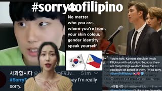 trending:korean celebrity and netizen APOLOGIZED TO FILIPINO