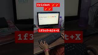 How to Create a Cricket Game 🏏🏏🏏  Emoji With Computer shortcut key #cricket #games #emoji #computer