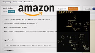 4.6 MATRIX MEDIAN (Binary Search)-Interviewbit #binarysearch#interview