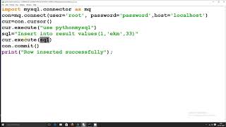 INSERT ROW TO MYSQL TABLE FROM PYTHON