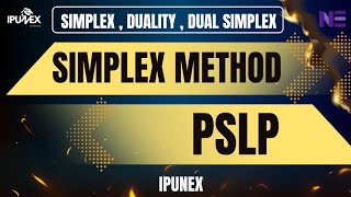 SIMPLEX METHOD | PSLP | OPERATION RESEARCH