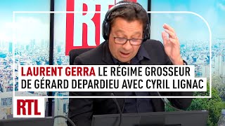 Laurent Gerra : le régime "grosseur" de Gérard Depardieu avec Cyril Lignac