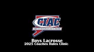 2025 Boys Lacrosse Rules Clinic