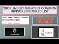 Leetcode | 2807. Insert Greatest Common Divisors in Linked List | Medium | Java