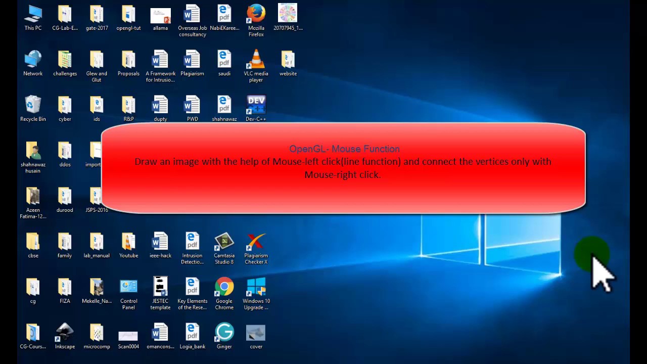 OpenGL Mouse Function Example For Beginners To Draw An Image With Mouse ...