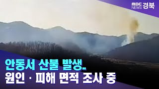 안동서 산불 발생..원인·피해 면적 조사 중 / 안동MBC