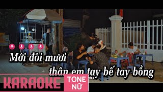 KARAOKE LỆ ĐÔI MƯƠI - DANH TUẤN TRUNG | TONE NỮ