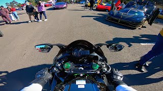 Taking My Ninja H2 To An Exotic Car Meet