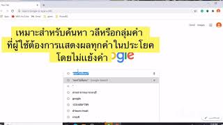 การสืบค้นข้อมูล ด้วย Google search