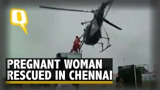 #Chennaifloods:Airlifted 9-Month Pregnant Woman Delivers Twins