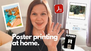 Wall art printing at home - DIY - how to print poster pictures from pdf